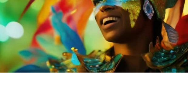 Picture of woman in carnival headdress 